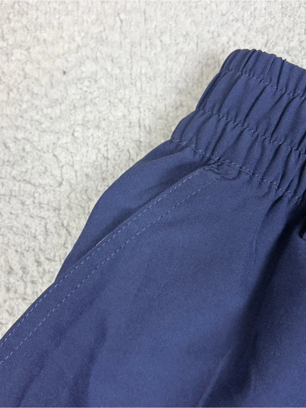 BURLEBO Performance Shorts Men's Medium Navy Athletic Elastic Waist Pockets